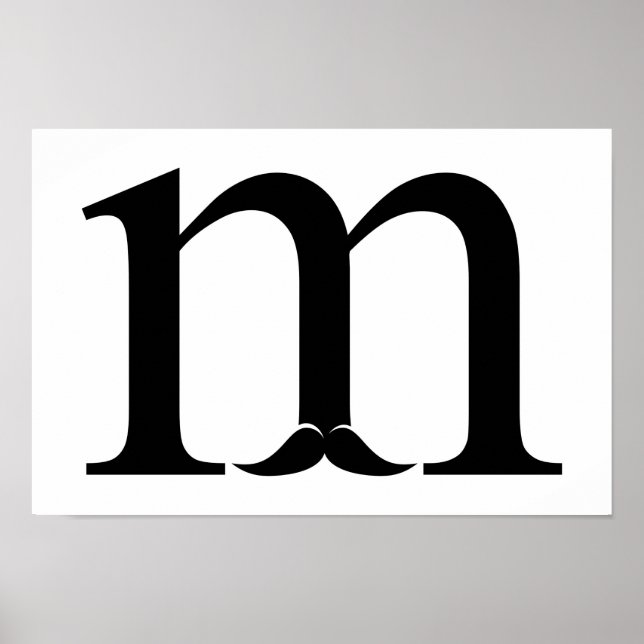 Poster M pour Moustache (Devant)