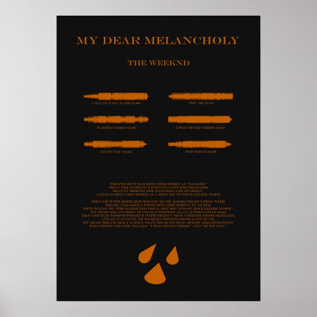 Poster Ma chère mélancolie (Devant)