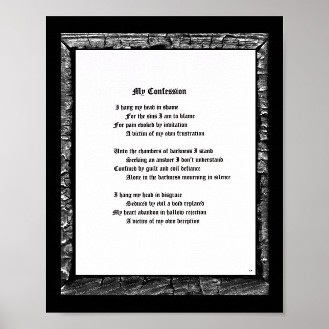 Poster Ma confession (Devant)