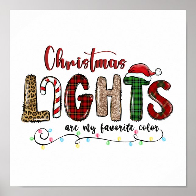 Poster Ma Couleur Préférée Est Les Lumières De Noël (Devant)