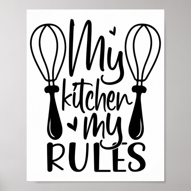 Poster Ma cuisine Mes règles Citation (Devant)