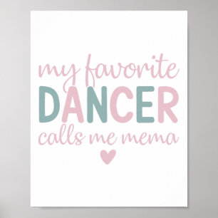 Poster Ma Danse Favorite M'Appelle Danse Méma Drôle