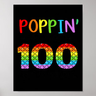 Poster Ma façon de passer 100 jours d'école Pop It Boy Gi