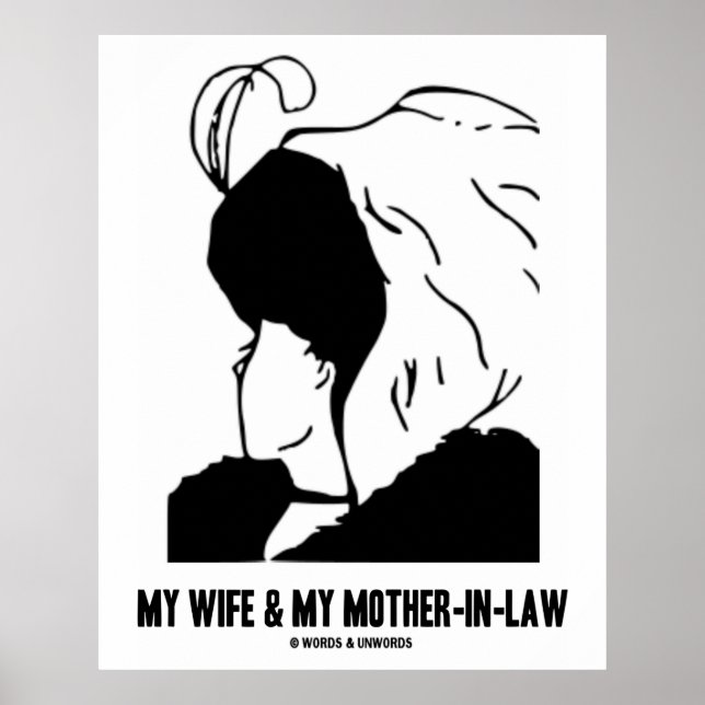 Poster Ma femme et ma belle-mère (Illusion de la Gestalt) (Devant)
