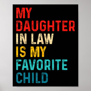 Poster Ma Fille En Droit Est Ma Famille D'Enfants Préféré