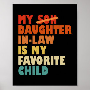 Poster Ma Fille En Droit Mon Enfant Préféré Fils Remplacé