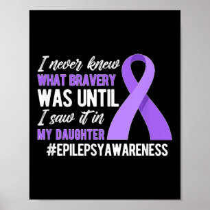 Poster Ma fille Épilepsie Guerrière Mère Épilepsie