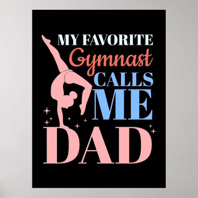 Poster Ma Gymnaste Favorite M'Appelle Papa (Devant)