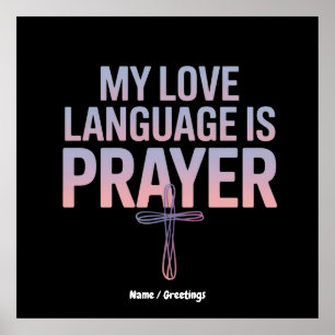 Poster Ma Langue D'Amour Est La Prière Jésus Conception C