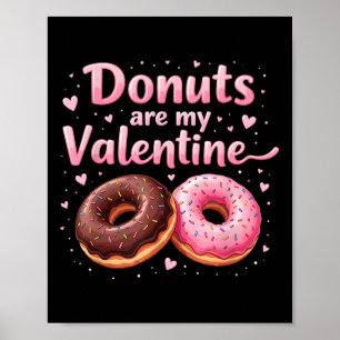 Poster Ma Mignonne Donut Coeur Avec Des Donuts De Froid R