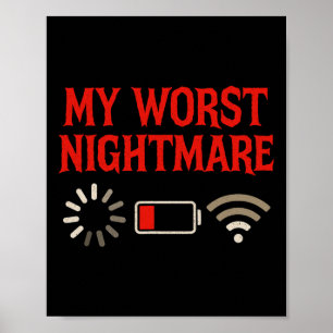 Poster Ma pire nuit effrayante - Jeu de console pour amat
