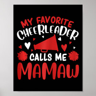 Poster Ma pom-pom girl préférée m'appelle Mamaw Cheerlead