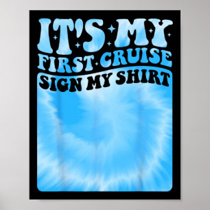 Poster Ma première croisière 2025 Signe sur mon t-shirt E
