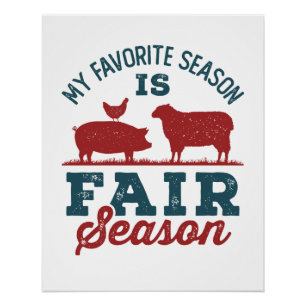 Poster Ma Saison Favorite Est Saison Juste Comté Fair