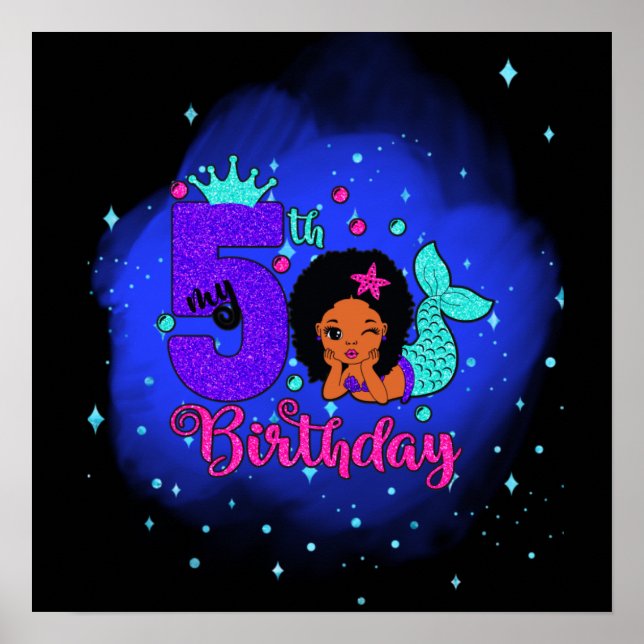 Poster Ma sirène du 5e anniversaire (Devant)