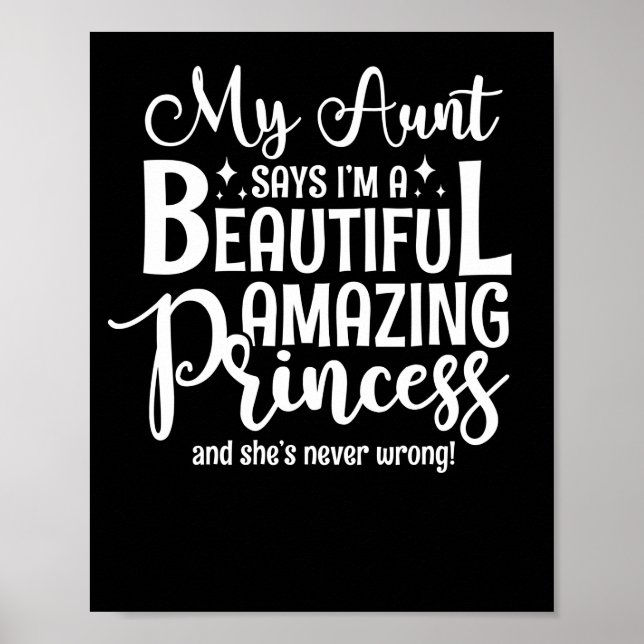 Poster Ma tante dit que je suis une belle princesse Extra (Devant)