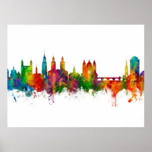 Poster Maastricht La Skyline Pays-Bas