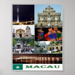 Poster Macao - Macao - Mosaïque -