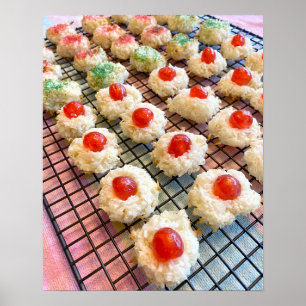 Poster Macarons à la noix de coco