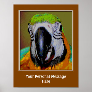 Poster Macaw Parrot Face Créer Votre Propre Citation