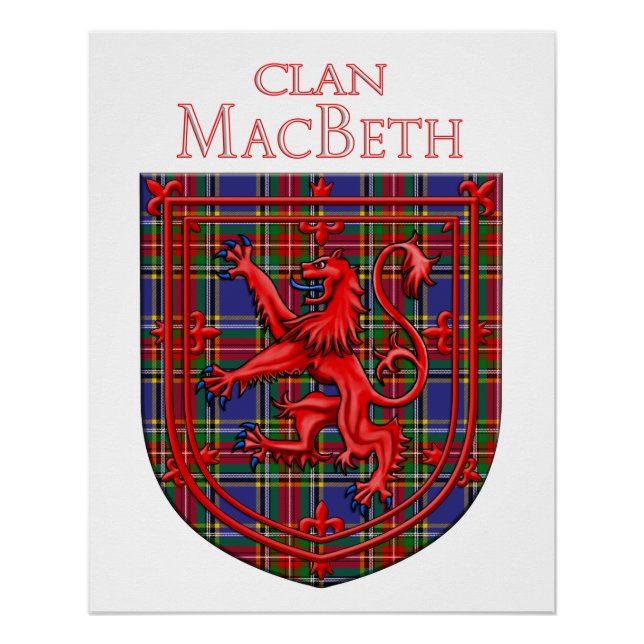 Poster MacBeth Tartan Scottish Plaid Lion Rampant (Devant)