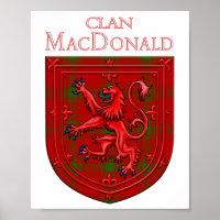 MacDonald de Sleat Tartan Scottish Plaid Lion Ramp