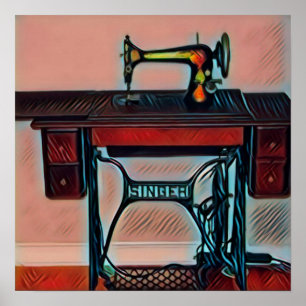 Poster Machine à coudre