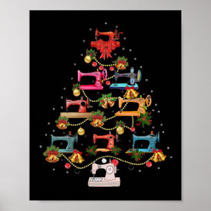Poster Machine à coudre Arbre de Noël