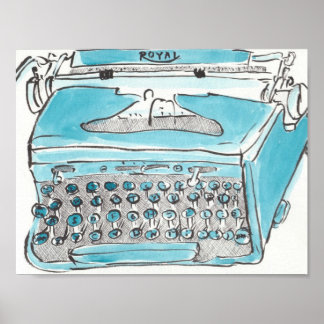 Poster Machine à écrire royale