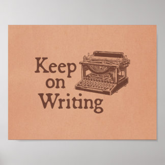 Poster Machine à écrire Vintage Brown Conserver l'écritur