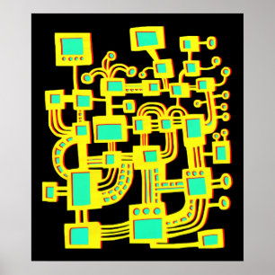 Poster Machine Alien - Couleur