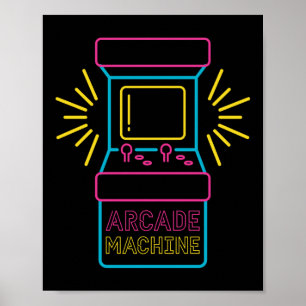 Poster Machine d'arcade Machine de jeu Vintage 80S 90S Re