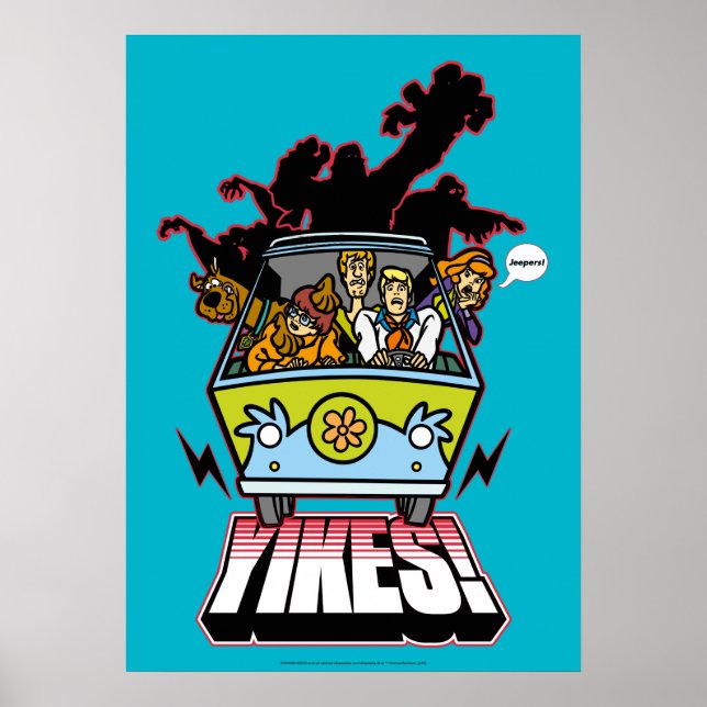 Poster Machine Mystère "Yikes !" Dessin (Devant)