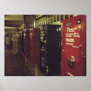 Poster Machines à jetons de métro, 1970 Vintage