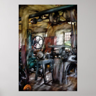 Poster Machiniste - Beaucoup de vieilles machines