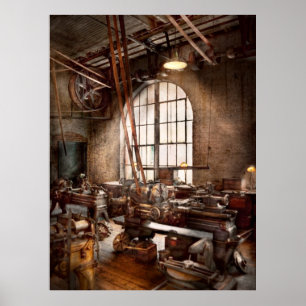 Poster Machiniste - J'aime les gros outils