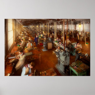 Poster Machiniste - Mains sur le travail 1904