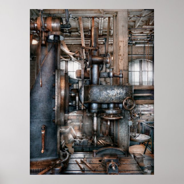 Poster Machiniste - Mon travail vraiment cool (Devant)