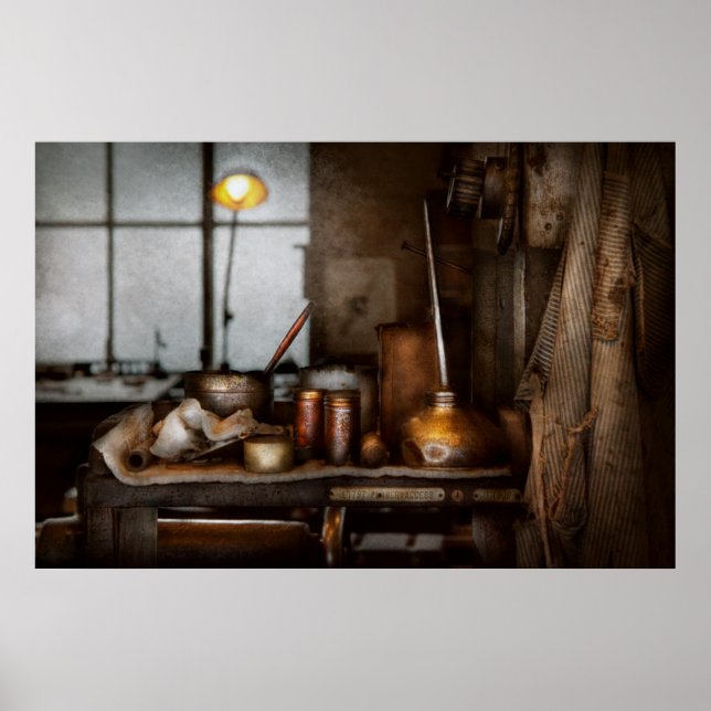 Poster Machiniste - Outil - A de l'huile (Devant)