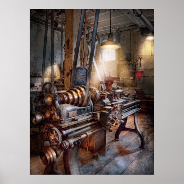 Poster Machiniste - Service d'incendie Lathe (Devant)