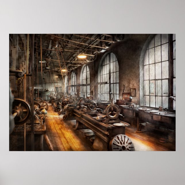 Poster Machiniste - Une salle pleine de tours (Devant)