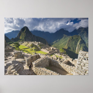 Poster Machu Picchu, ruines anciennes, site mondial UNESC