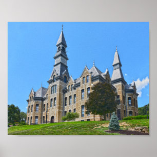 Poster Mackay Hall, Vue latérale, Park University, Missou