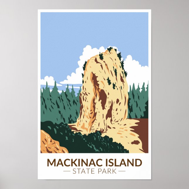 Poster Mackinac Island State Park Michigan Pain de sucre (Devant)