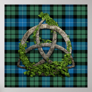 Poster MacKirdy Tartan And Celtic Trinity Knot