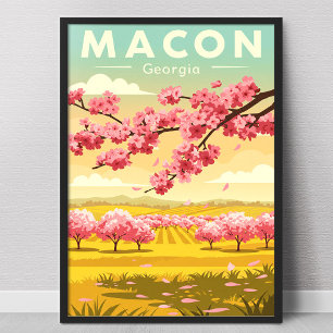 Poster Macon Géorgie vintage
