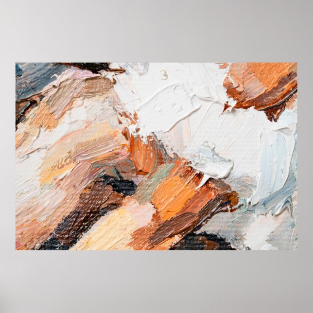 Poster Macro. Art Abstrait. Huile de pâte gaufrée express (Devant)