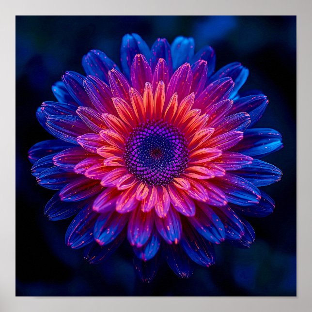 Poster Macro Crystalline Cascade (Devant)