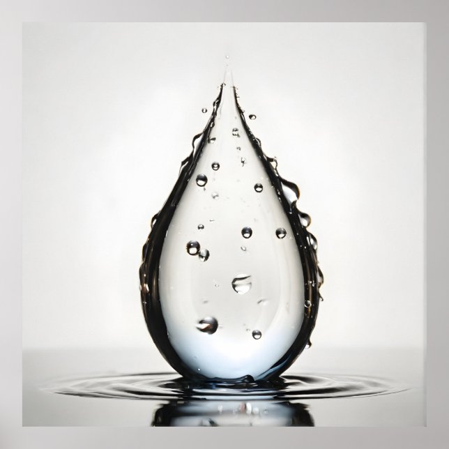 Poster Macro goutte d'eau (Devant)