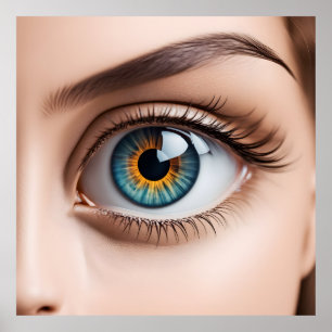 Poster Macro oeil femelle